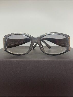 Vintage Dior Metallic Charcoal Optyl Sunglasses